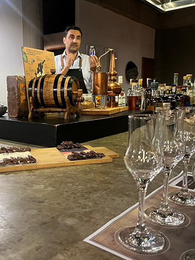 Degustação de rum + chocolate